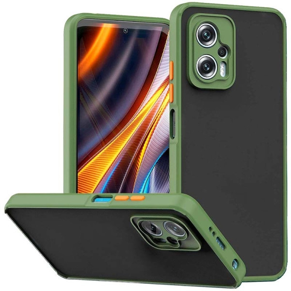 Capa Dual Mate Xiaomi Poco X4 GT Claro+Laranja