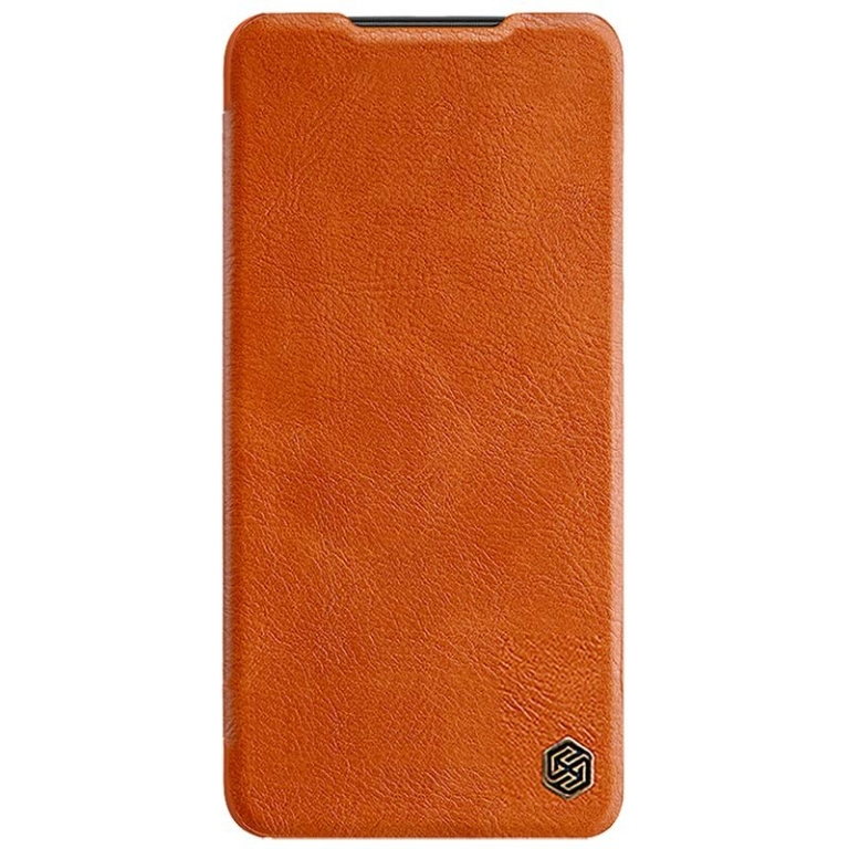 Nillkin Capa de cuoro Qin Xiaomi Poco M4 5G Castanho