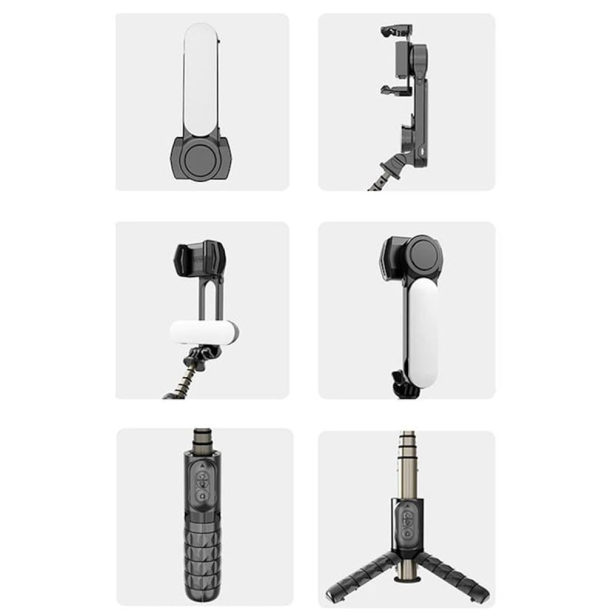Q09 Selfie Gimbal Selfie Stick – Estabilizador de smartphone com rotaà§à£o de 360º e Comando Sem fios