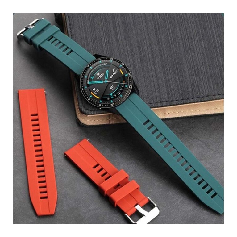 Pulseira Universal Silicone 22mm Vermelha para Smartwatch Xiaomi/Amazfit/Samsung/Huawei/Realme/Ticwatch