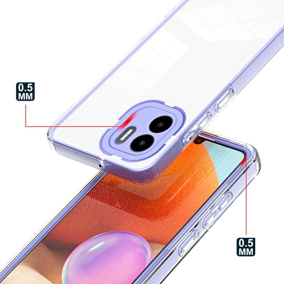 Capa de Silicone Xiaomi Redmi A1 / Redmi A2 com Bumper