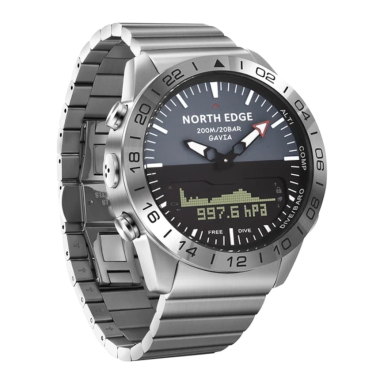 North Edge Gavia com Pulseira de Metal – Relógio de Mergulho