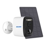 Câmara de segurança IP Escam QF370 3MP Visão Noturna Cor WiFi Painel Solar
