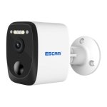 Câmara de segurança IP Escam QF370 3MP Visão Noturna Cor WiFi Painel Solar