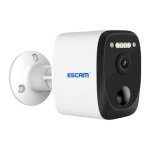 Câmara de segurança IP Escam QF370 3MP Visão Noturna Cor WiFi Painel Solar