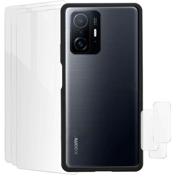 Pack de Acessórios Xiaomi 11T / 11T Pro com 3 Película de Ecrã + 3 Película de vidro para Câmara