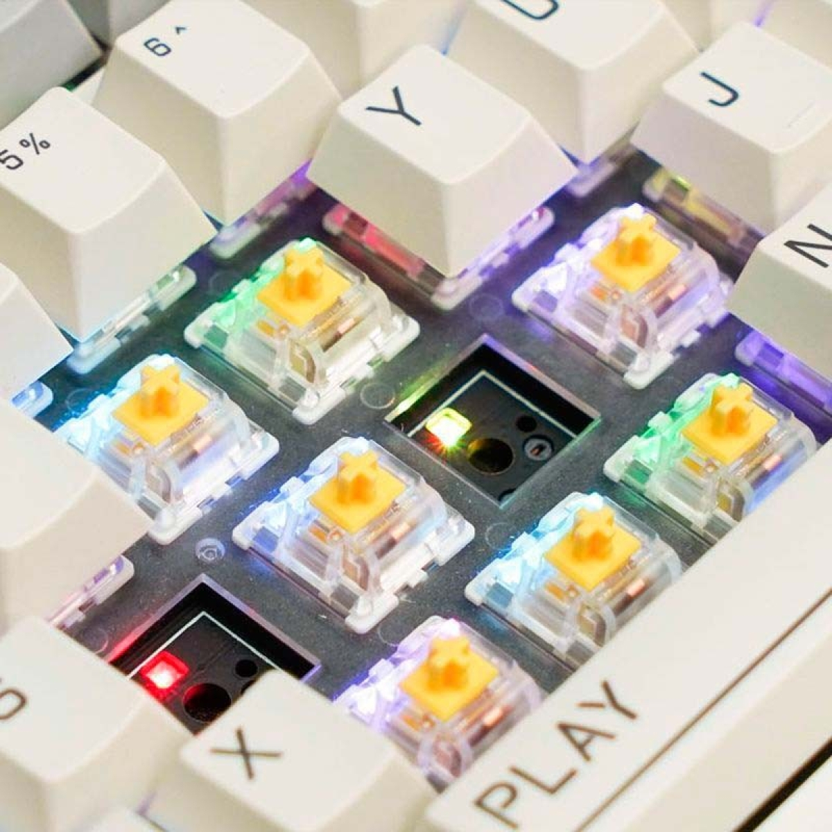 Teclado Mecânico MIIIW ART Series Z830 Switch Amarelo