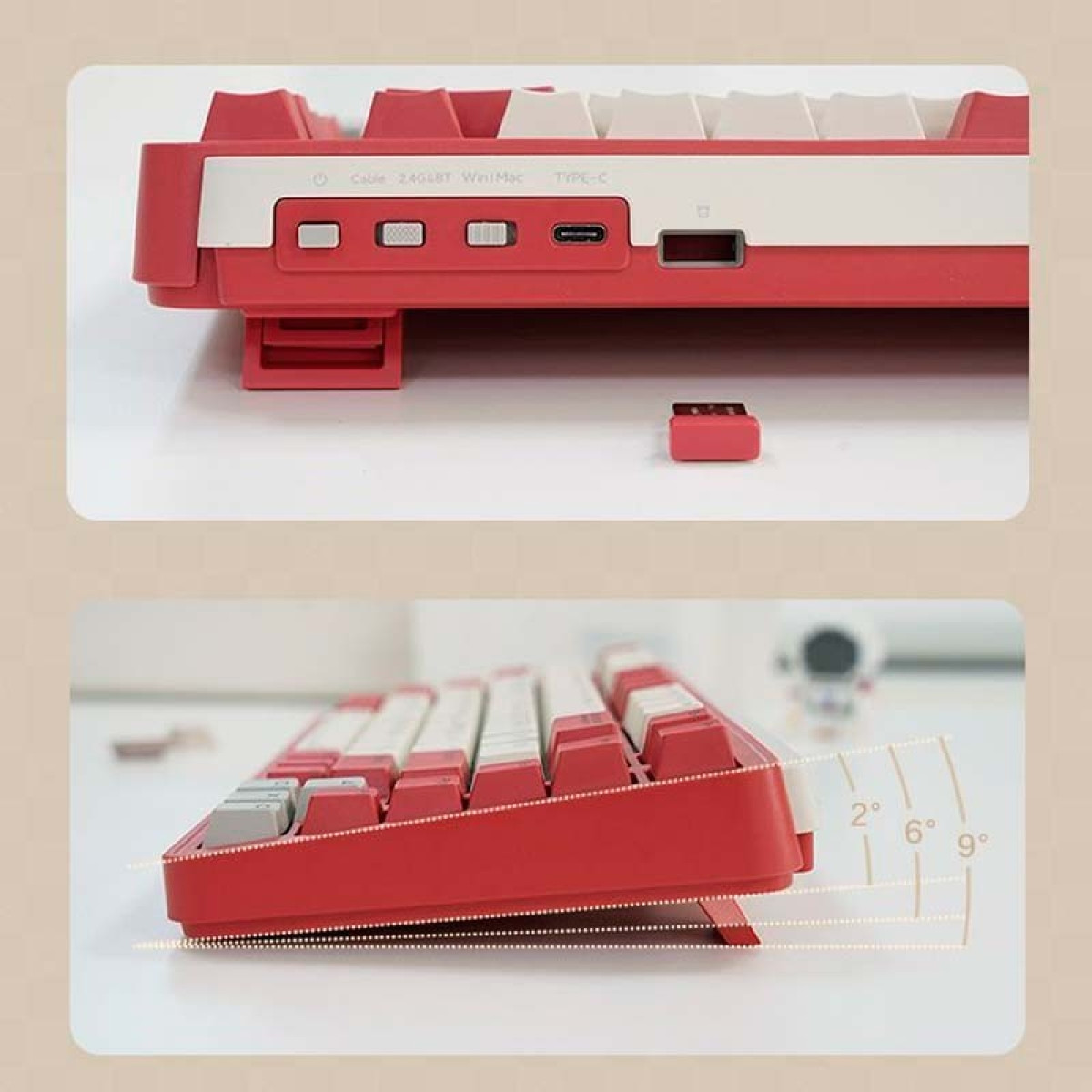 Teclado Mecânico MIIIW ART Series Z830 Switch Amarelo