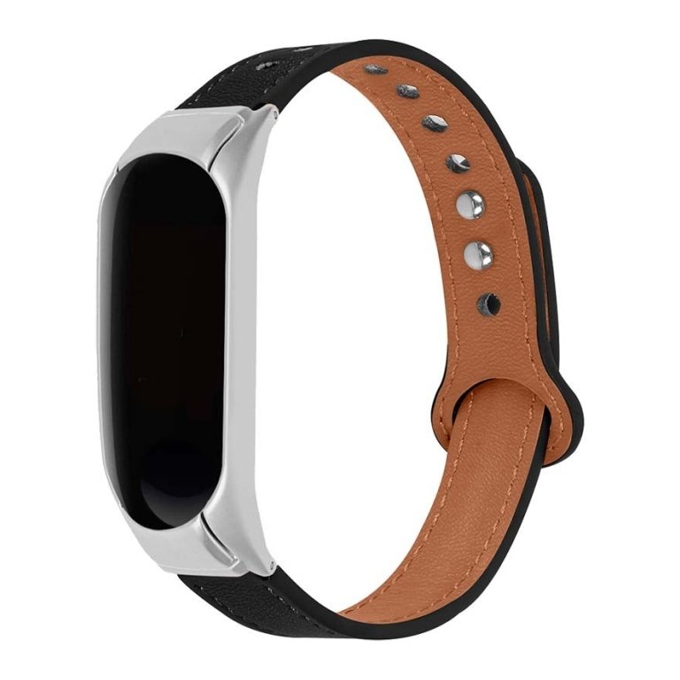 Pulseira Xiaomi Mi Smart Band 6 / Mi Band 5 / Amazfit Band 5 Couro Clipe