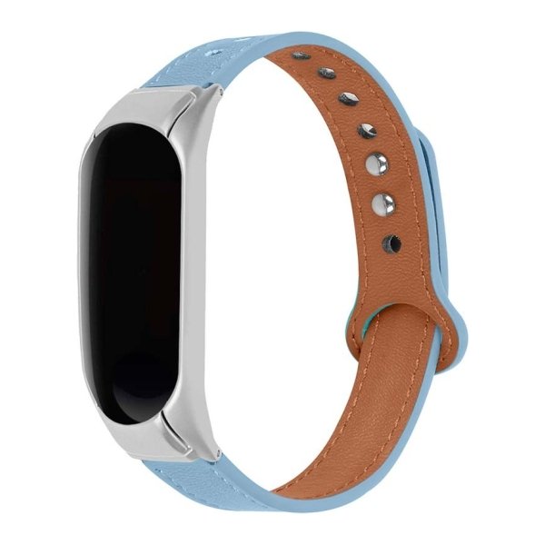 Pulseira Xiaomi Mi Smart Band 6 / Mi Band 5 / Amazfit Band 5 Couro Clipe Claro