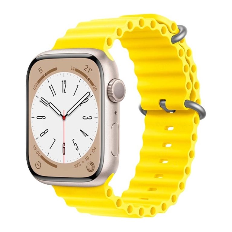 Pulseira Apple Watch 42/44/45/49mm Wave Amarelo
