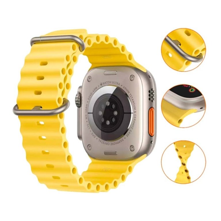 Pulseira Apple Watch 42/44/45/49mm Wave Amarelo