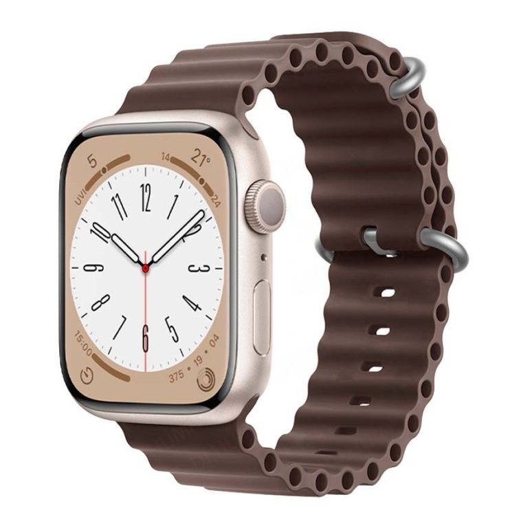 Pulseira Apple Watch 42/44/45/49mm Wave Castanho