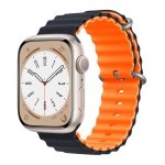 Pulseira Apple Watch 42/44/45/49mm Wave Midnight+Laranja
