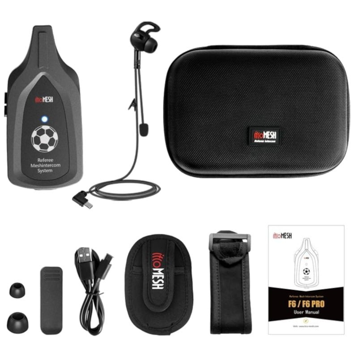 Intercomunicador para árbitros EJEAS F6 Mesh Até 6 pessoas Bluetooth