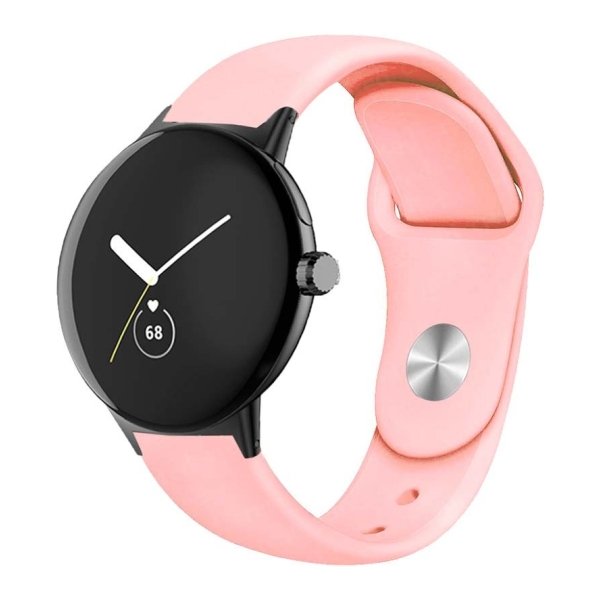 Pulseira Universal Elegance Silicone 20mm Salmào para Smartwatch Xiaomi/Amazfit/Samsung/Huawei/Realme/Ticwatch