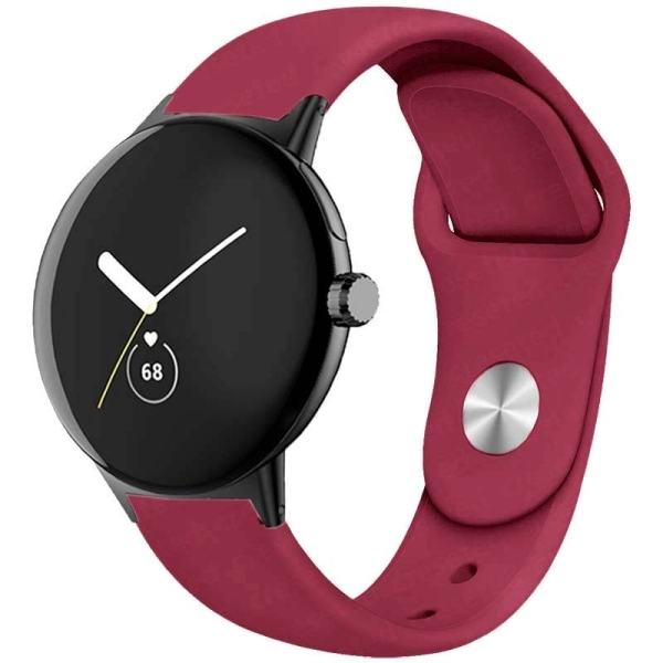 Pulseira Universal Elegance Silicone 20mm Garnet para Smartwatch Xiaomi/Amazfit/Samsung/Huawei/Realme/Ticwatch