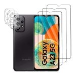 Pack de Acessórios Samsung Galaxy A23 5G A236 com 3 Película de Ecrã + 3 Película de vidro para Câmara