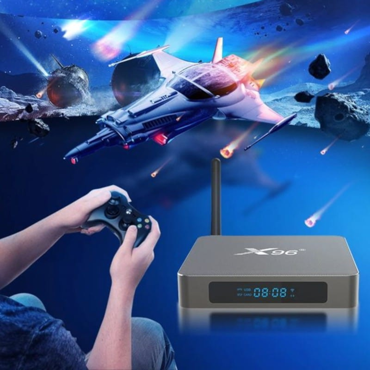 X96 X6 RK3566 8GB/128GB Dual Wifi Bluetooth Controle por Voz Android 11 – Android TV