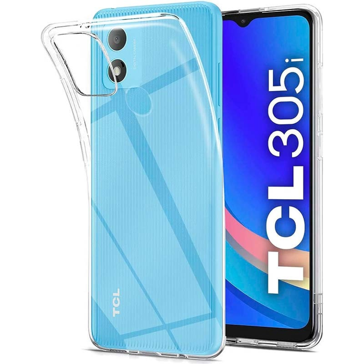 Capa de Silicone TCL 305i Transparente