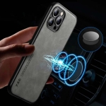 Capa em pele sintética iPhone 14 Plus Magnetic Luxury