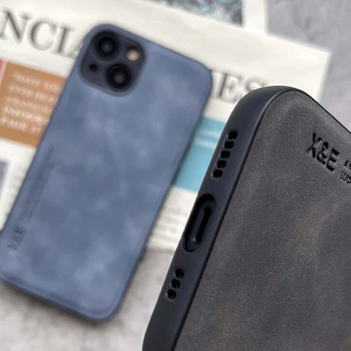 Capa em pele sintética iPhone 14 Plus Magnetic Luxury