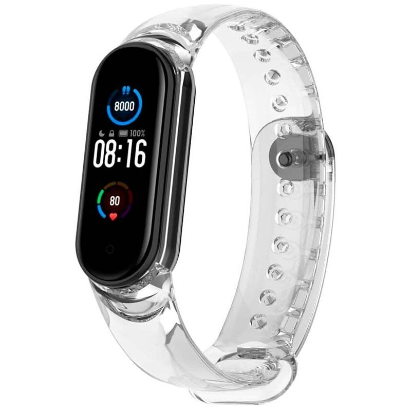 Pulseira Xiaomi Mi Smart Band 6 / Mi Band 5 / Amazfit Band 5 Transparente Traslúcido