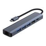 Hub 2210 6 em 1 USB Tipo C para USB 3.2/HDMI/USB Tipo C