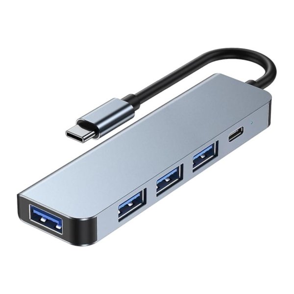 Hub USB 2301T 5 em 1 USB Tipo C+USB 3.0