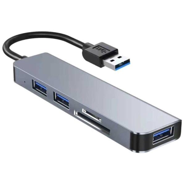 Hub USB BYL-2103U 5 em 1 USB/USB 3.0+2.0+Cartão SD+microSD