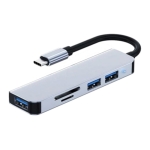 Hub USB BYL-2103T 5 em 1 USB-C/USB 3.0+2.0+microSD+SD