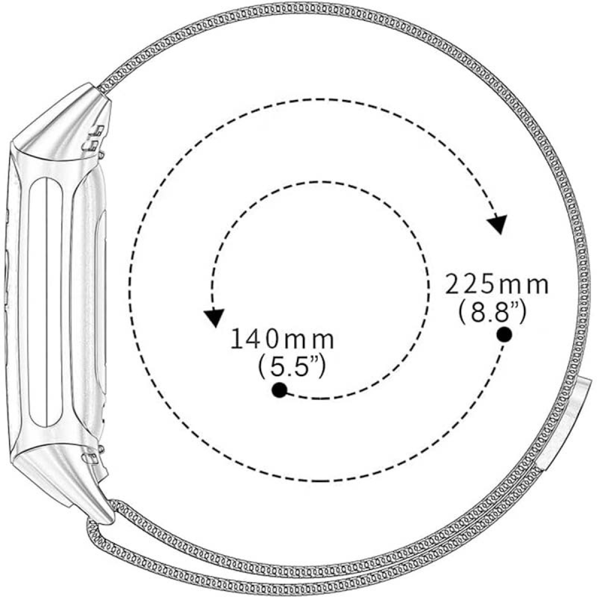 Pulseira Milanesa Magnética Fitbit Charge 5 / Charge 6