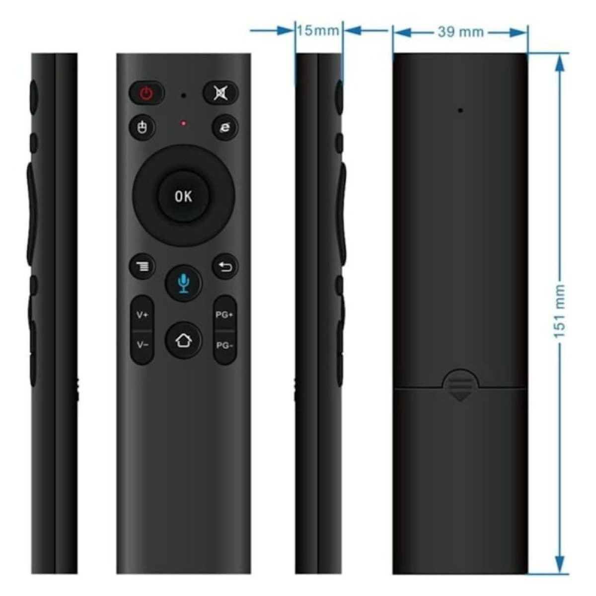 Air Rato Q5+ Controlo remoto por voz Bluetooth 2.4G
