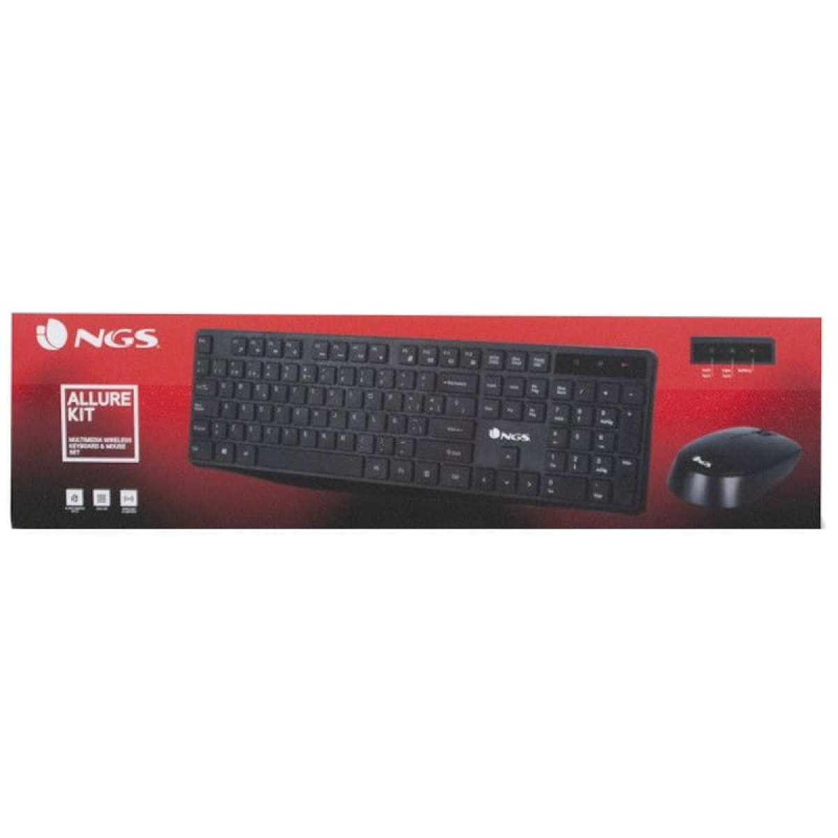 Teclado sem fio NGS Allure + kit de Rato
