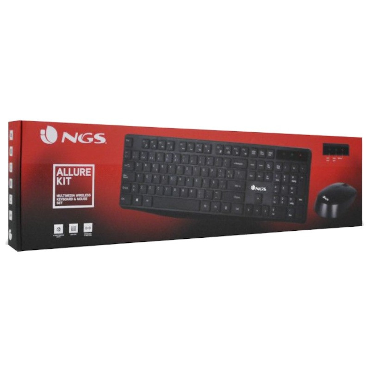 Teclado sem fio NGS Allure + kit de Rato