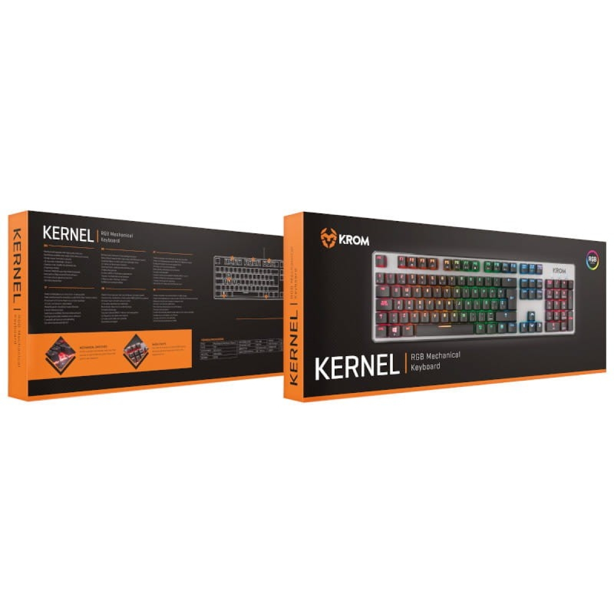 Teclado Mecânico para jogos Krom Kernel RGB Switch