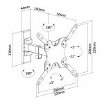 Aisens WT42TSLE-009 Giratório e Inclinável 42″ VESA 200×200 mm – Suporte para TV