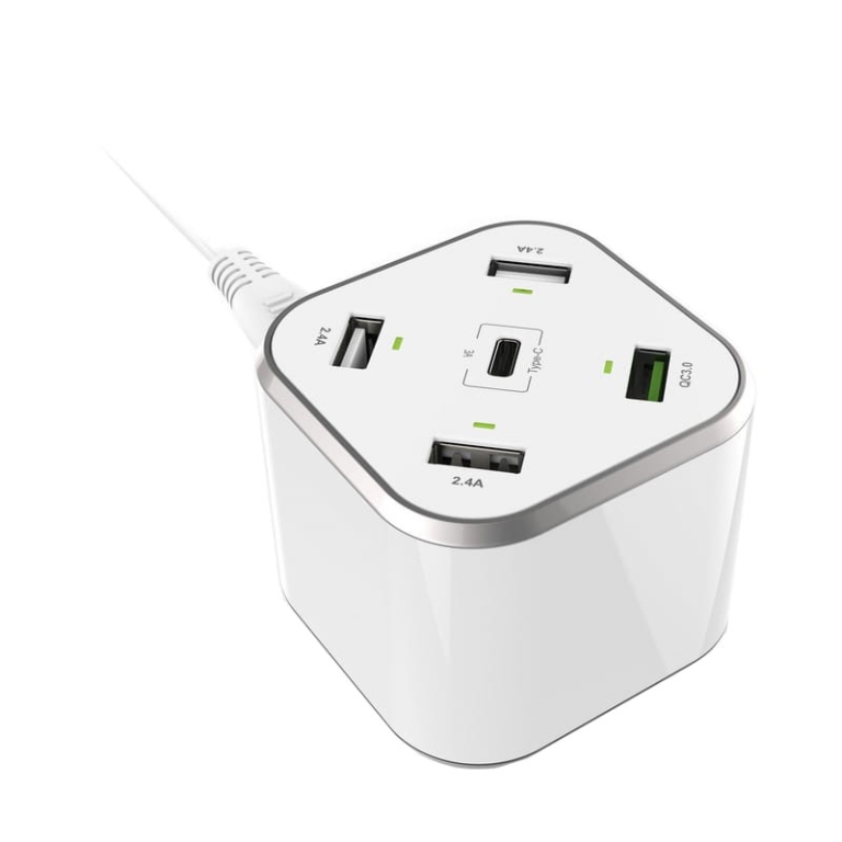 Aisens ASCH-5PQC-W 48W USB Type-C 4xUSB – Carregador de secretária