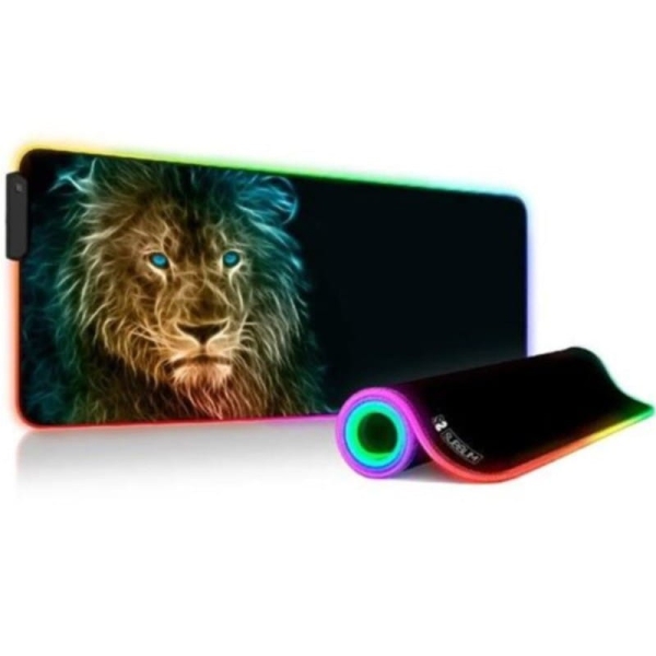 Tapete Pad Subblim LED Leào RGB 9 Cores Extra Grande