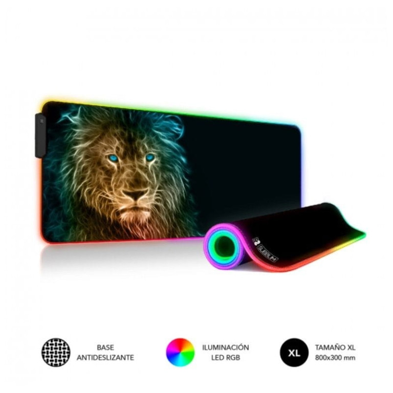 Tapete Pad Subblim LED Leào RGB 9 Cores Extra Grande
