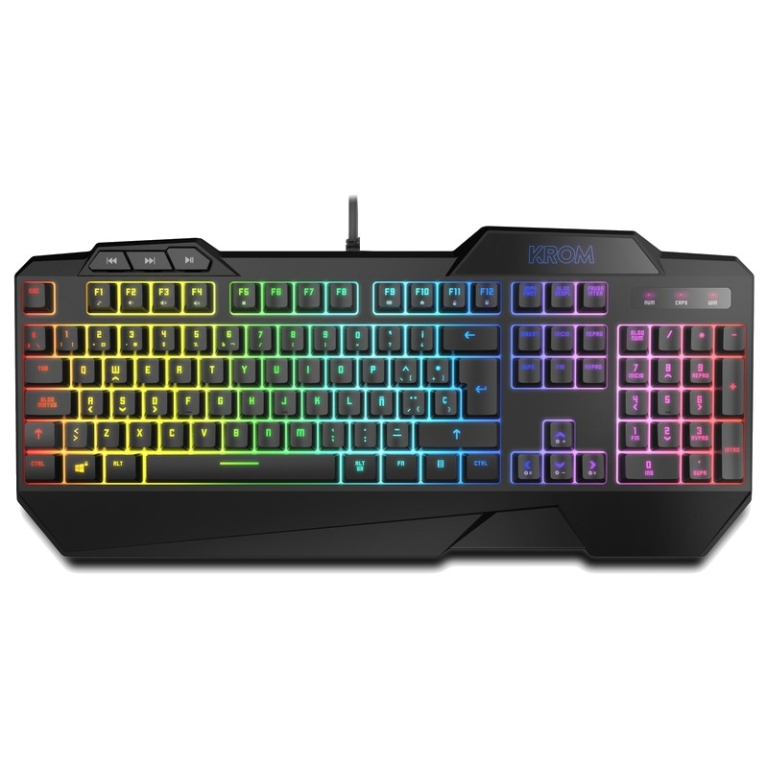 Kit de teclado de membrana e Rato Krom Krusher RGB USB – 6400 DPI