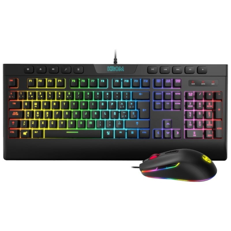 Pacote de jogos Teclado Mecânico e Rato Krom Kalyos RGB – 6400 DPI Switch