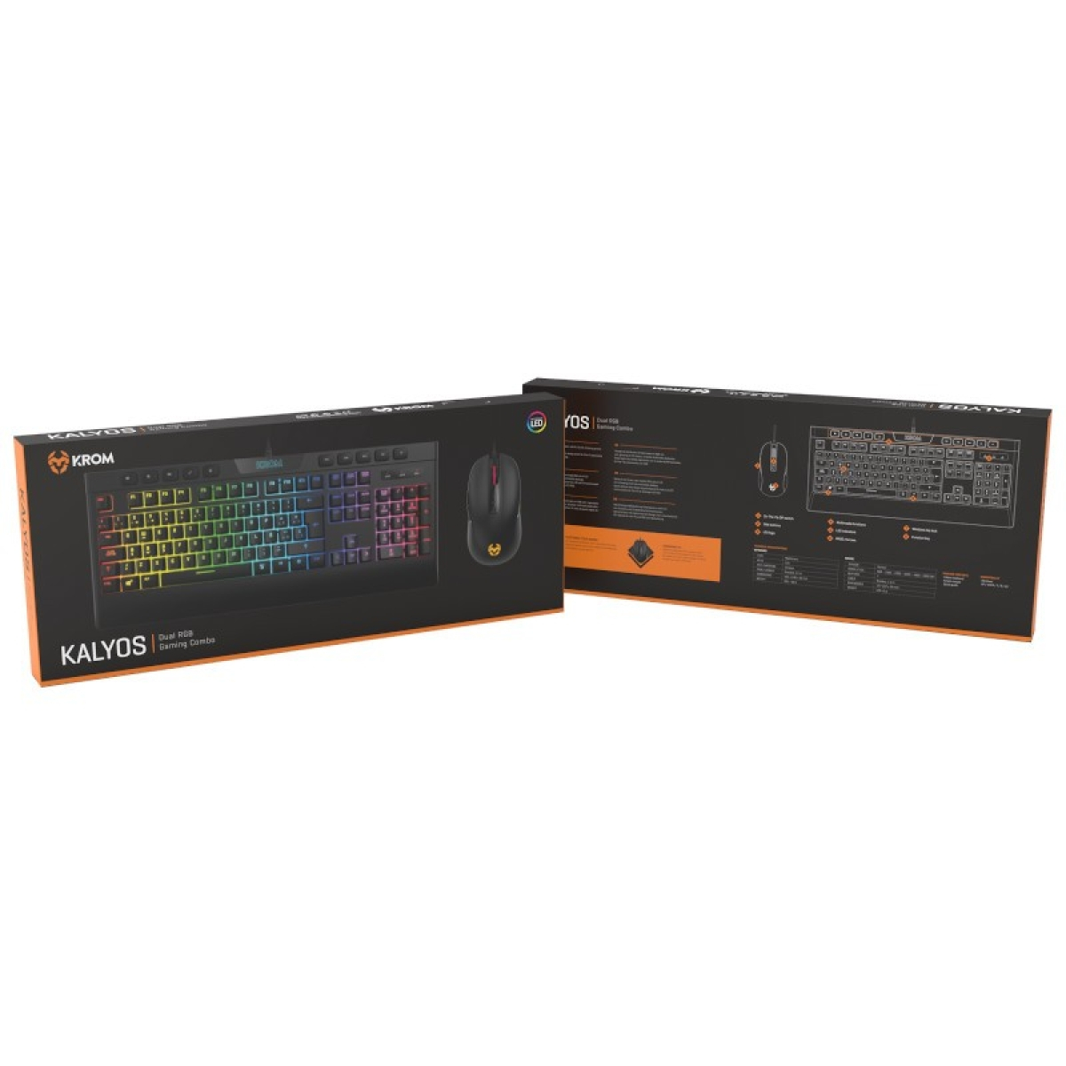 Pacote de jogos Teclado Mecânico e Rato Krom Kalyos RGB – 6400 DPI Switch