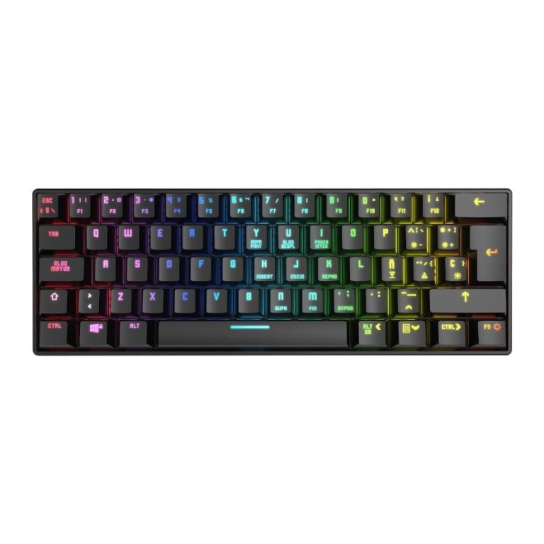Mini teclado Mecânico sem fio Krom Kluster RGB USB Bluetooth Switch Outemu Red