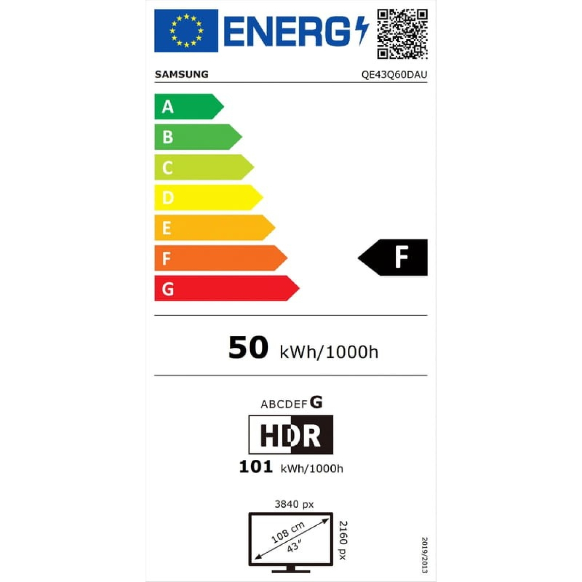 Samsung QE43Q60DAU 43″ QLED 4K Ultra HD Smart TV Wifi Titanium