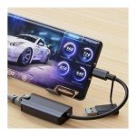 Adaptador BYL-2207 2 em 1 USB 3.0+Tipo C para RJ45 Cinza