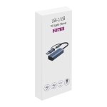 Adaptador BYL-2207 2 em 1 USB 3.0+Tipo C para RJ45 Cinza