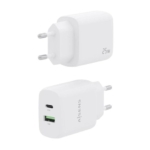Aisens A110-0758 Carregador 25W PD3.0 QC3.0 1xUSB-C 1xUSB-A Branco