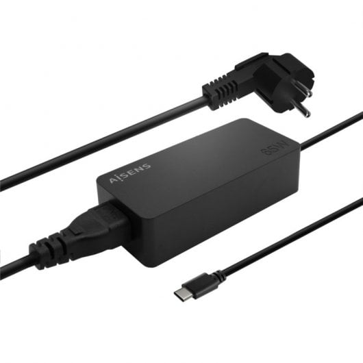 Aisens ASCH-1PD65D-BK Carregador para laptop 1 x USB tipo C 65W preto
