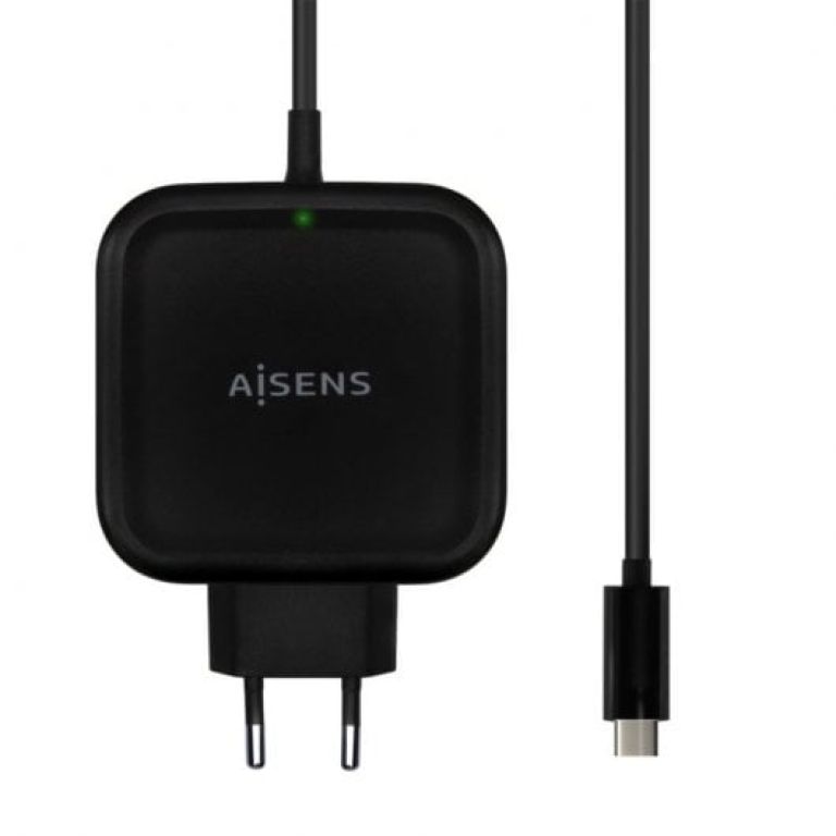 Aisens ASCH-1PD65WL-BK Carregador de parede 1x USB tipo C 65W preto